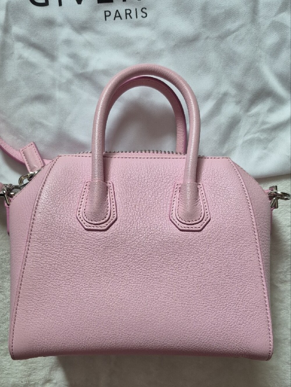 Givenchy Pink Pebbled Leather Mini Satchel - Picture 5 of 14